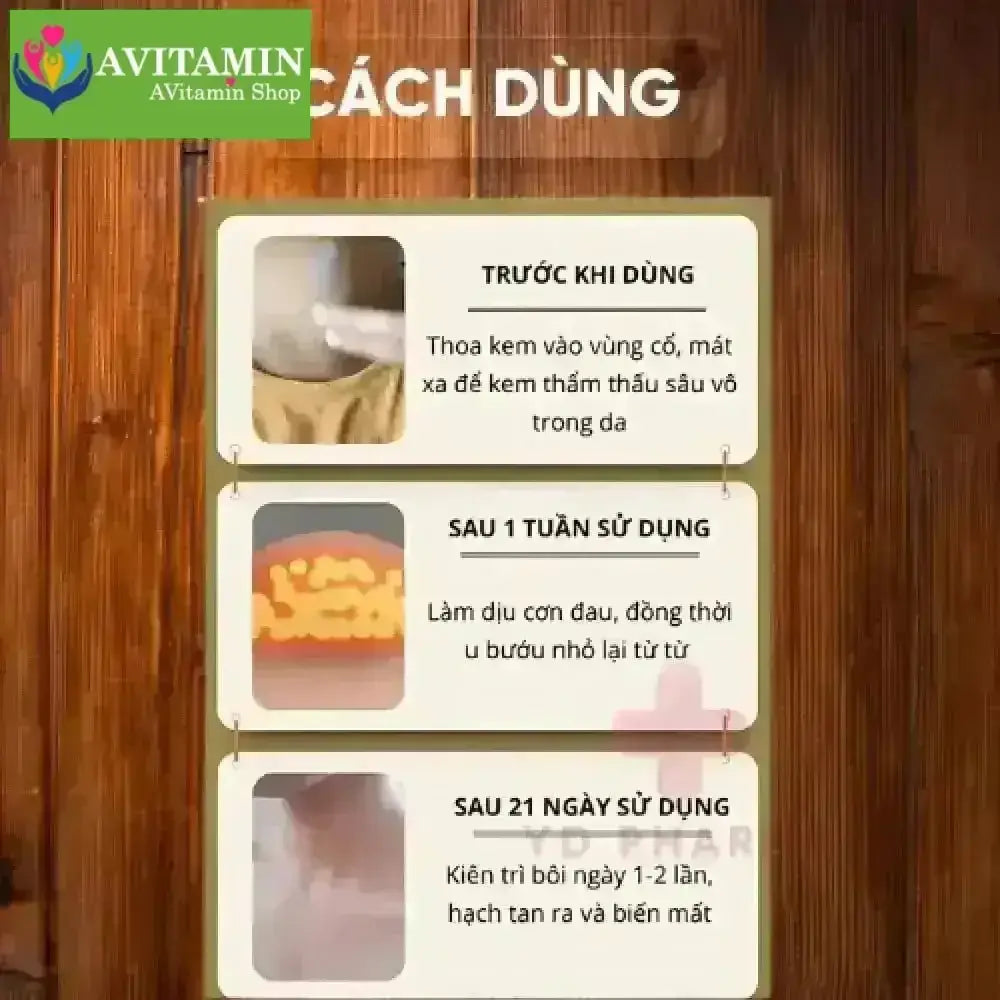 {CHÍNH HÃNG} - Kem Tan Hạch Cổ Truyền Nhật Bản, Teo U Hạch, Kem Mỡ Tiêu Tan Hạch Bạch Huyết Shixendo CAO CẤP - AVITAMINSHOP.COM