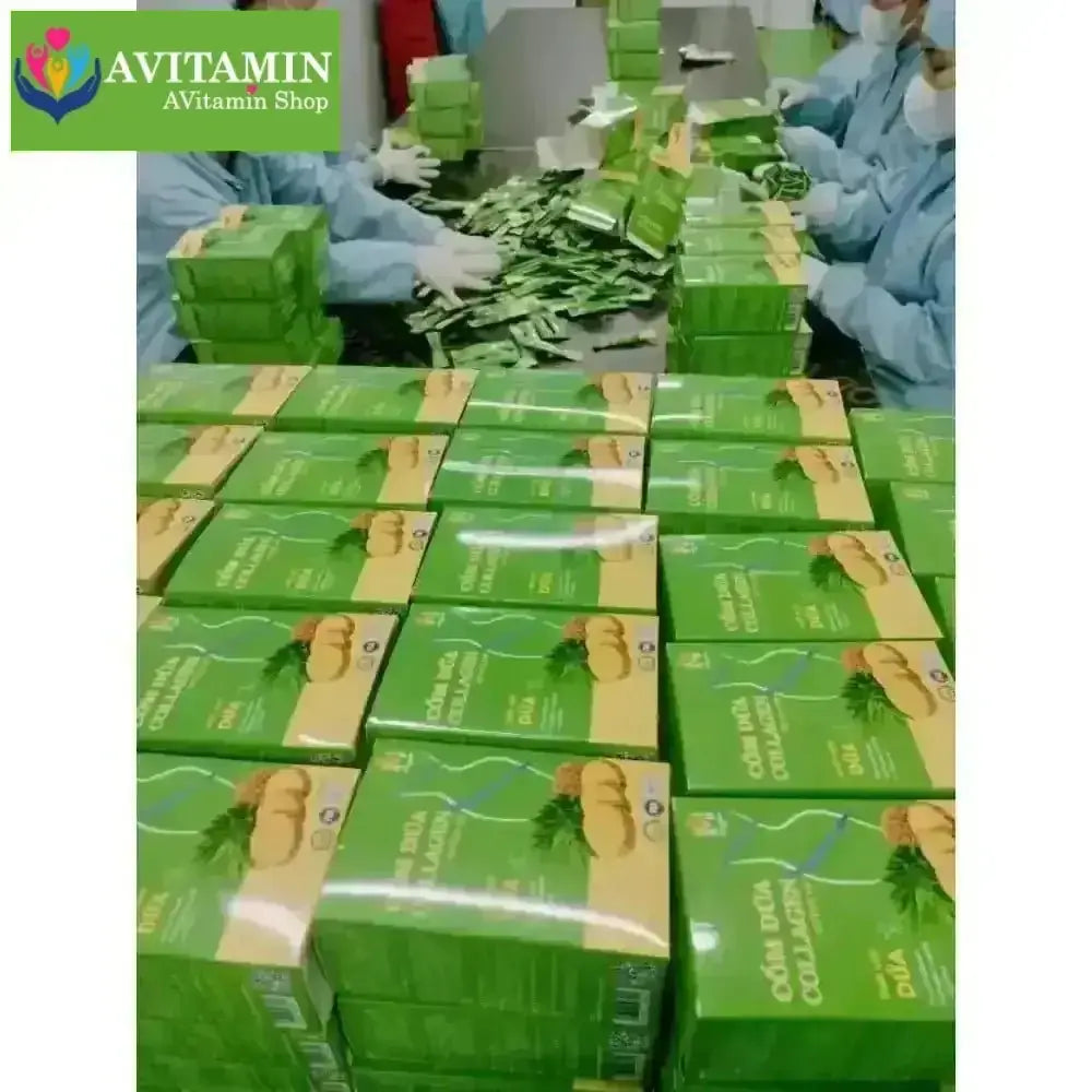 Cốm Dứa Collagen Detox Vip, Detox dứa bổ sung collagen, làm đẹp da, đẹp dáng, chống lão hoá da - AVITAMINSHOP.COM