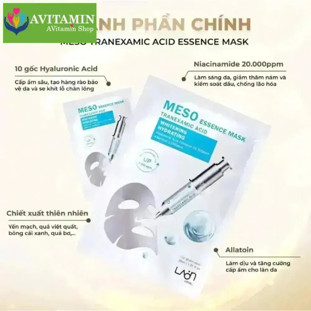 Combo 10 Miếng Mặt Nạ Trắng Da Chống Lão Hoá Laon Fresh Meso Essence Mask Lifting Care Whitening Nourishing 30mlx10 - AVITAMINSHOP.COM