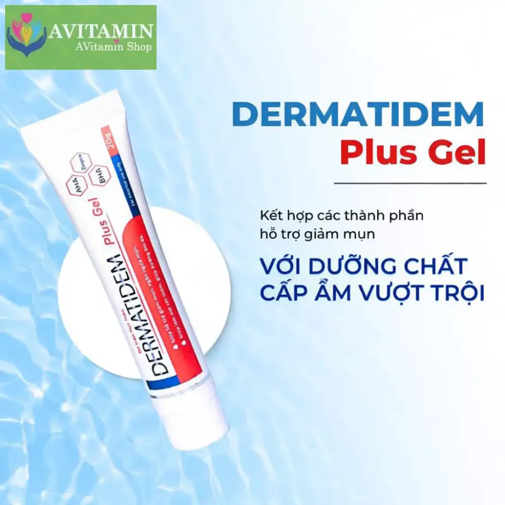 Gel Chấm Mụn DERMATIDEM PLUS 20g Giúp Giảm Viêm Mờ Thâm Mụn Gom Cồi Giảm Mụn Nhanh