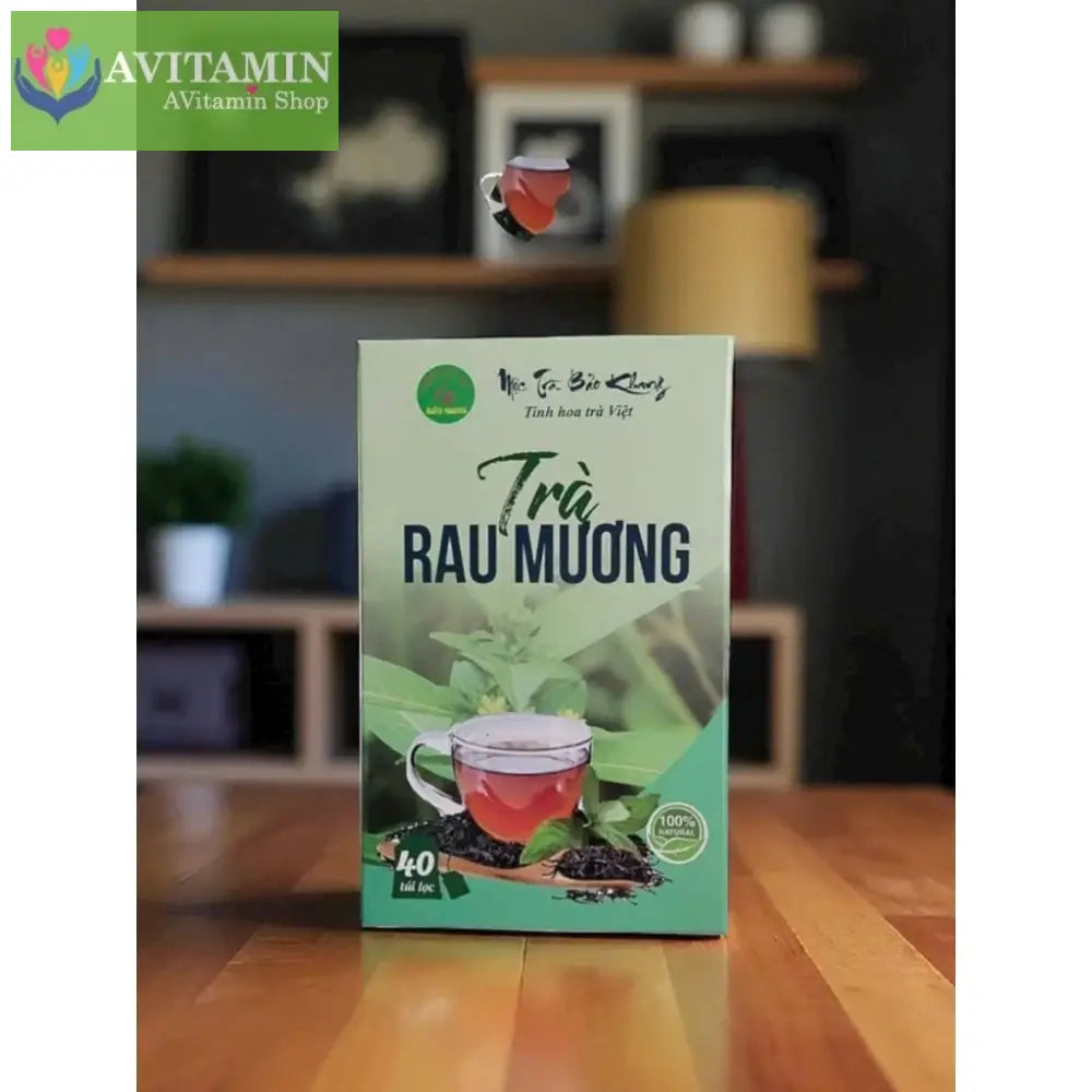 Hộp 40 gói trà rau mương Bảo Khang trà túi lọc rau mương thảo mộc tự nhiên đồ uống mỗi ngày