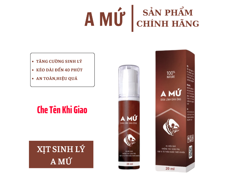 Chai xịt A Mứ chống xuất tinh sớm, kéo dài thời gian quan hệ (Chai 20ml) - AVITAMINSHOP.COM
