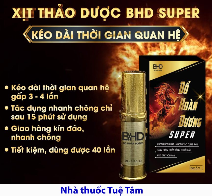 Chai Xịt Bổ Hoàn Dương Super BHD (5ml) - AVITAMINSHOP.COM