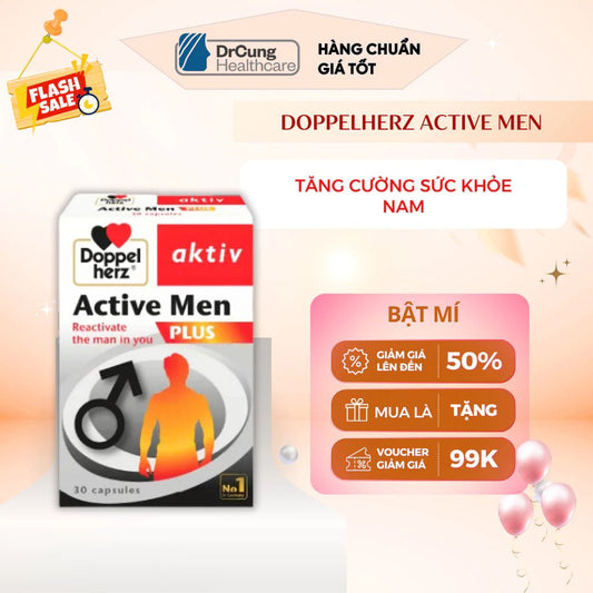 Active Men Plus DoppelHez - Hỗ Trợ Tăng Cường Sinh Lực, Tăng Cường Thể Trạng Nam - AVITAMINSHOP.COM