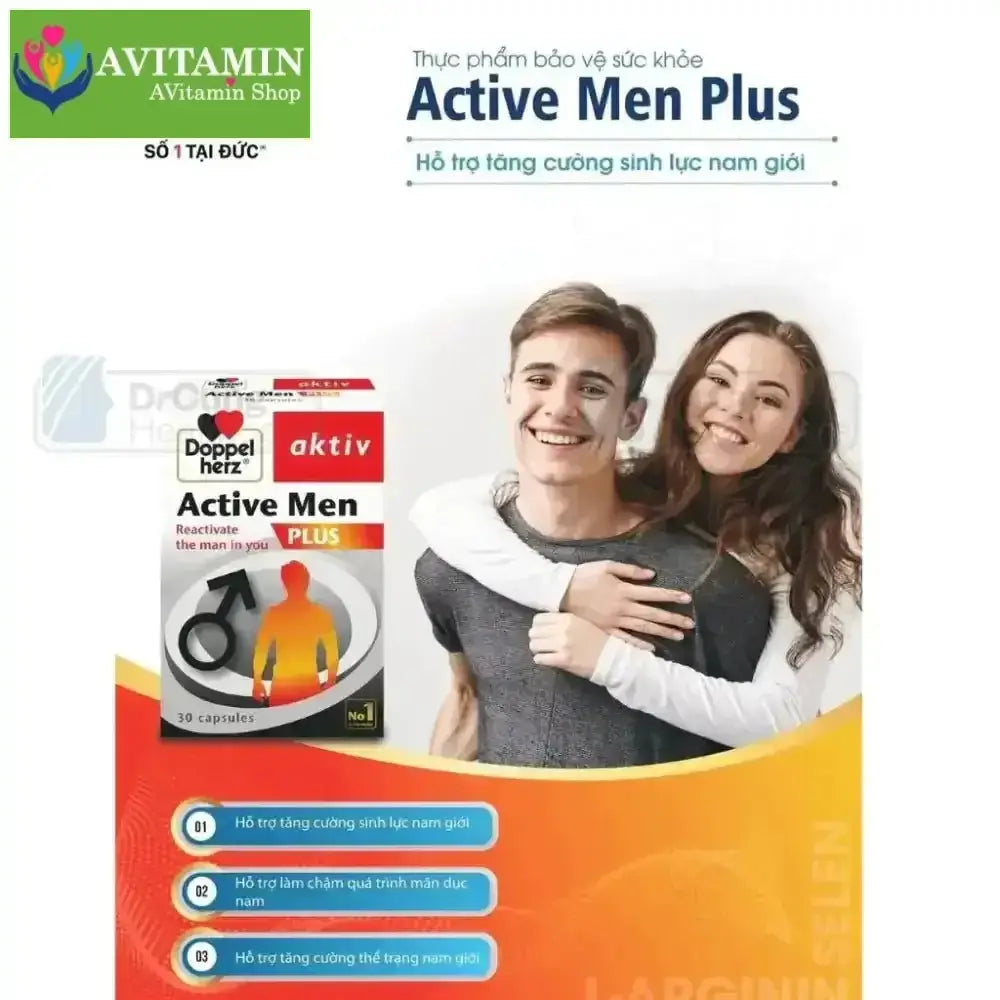 Active Men Plus DoppelHez - Hỗ Trợ Tăng Cường Sinh Lực, Tăng Cường Thể Trạng Nam - AVITAMINSHOP.COM