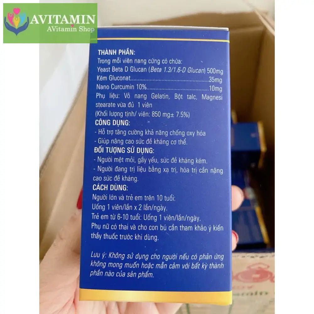 Betacan 500mg hỗ trợ đào thải HPV Tăng cường miễn dịch siêu mạnh (CÓ CHE TÊN SẢN PHẨM)