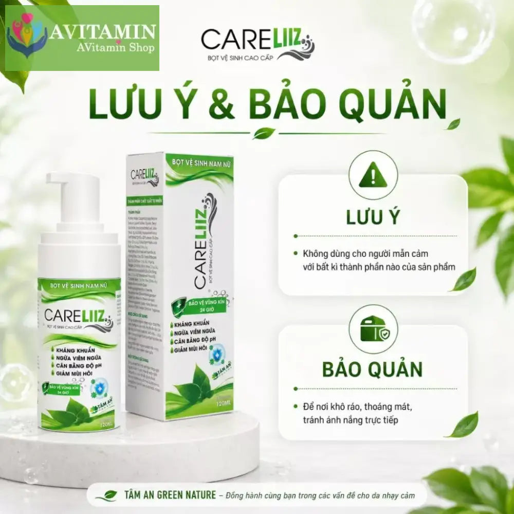 Bọt Vệ Sinh Nam Nữ Hỗ Trợ Giảm Hạt Ngọc S/ùi Mụn Li Ti Gai SD Giảm Mùi Hôi [CARELIIZ 120ML]