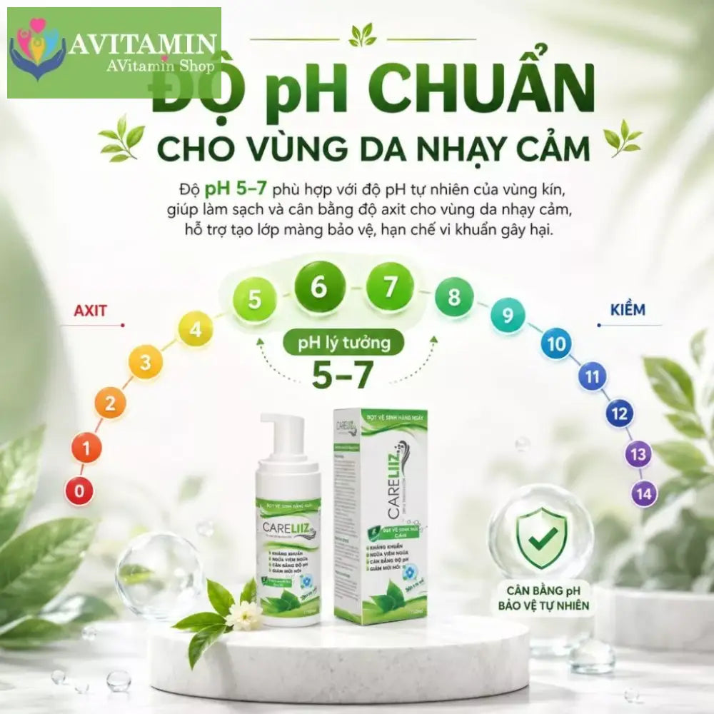 Bọt Vệ Sinh Nam Nữ Hỗ Trợ Giảm Hạt Ngọc S/ùi Mụn Li Ti Gai SD Giảm Mùi Hôi [CARELIIZ 120ML]