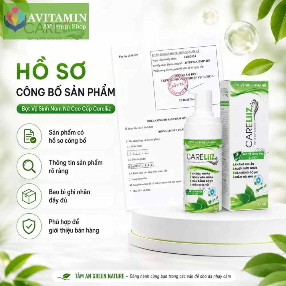 Bọt Vệ Sinh Nam Nữ Hỗ Trợ Giảm Hạt Ngọc S/ùi Mụn Li Ti Gai SD Giảm Mùi Hôi [CARELIIZ 120ML]