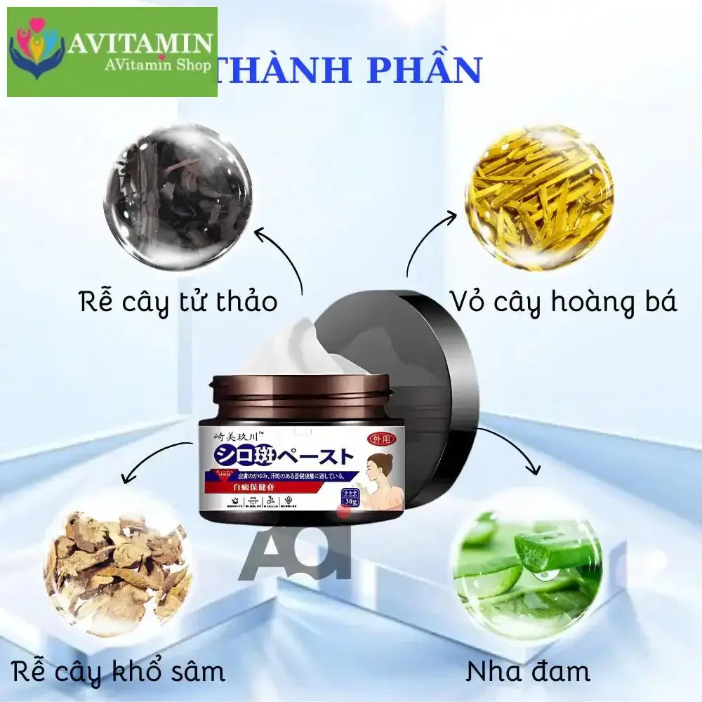 Cao Bôi Lang Ben Sakimi Cổ Truyền Nhật Bản 30ml - Loại Bỏ Đốm Trắng Lang Ben, Bạch Biến, Hắc Lào Hiệu Quả, Tái Tạo Da - AVITAMINSHOP.COM