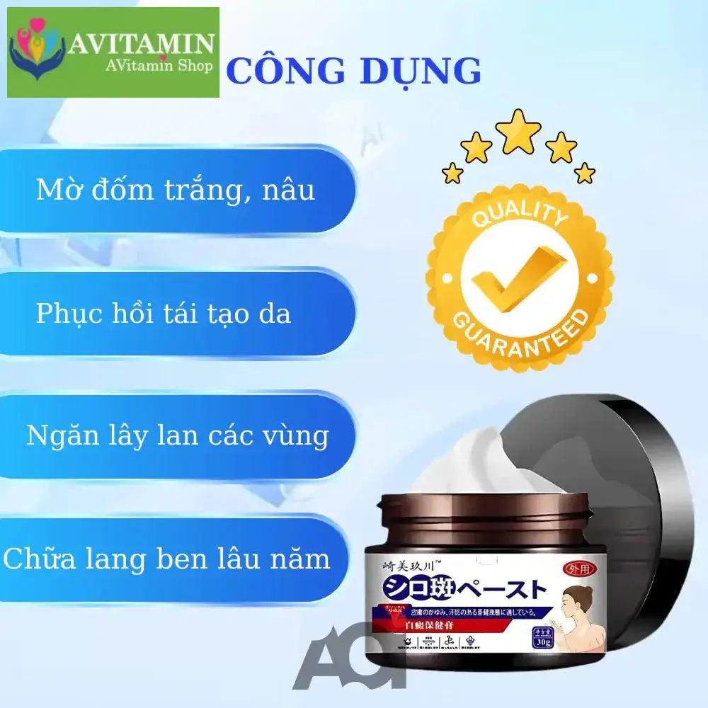 Cao Bôi Lang Ben Sakimi Cổ Truyền Nhật Bản 30ml - Loại Bỏ Đốm Trắng Lang Ben, Bạch Biến, Hắc Lào Hiệu Quả, Tái Tạo Da - AVITAMINSHOP.COM