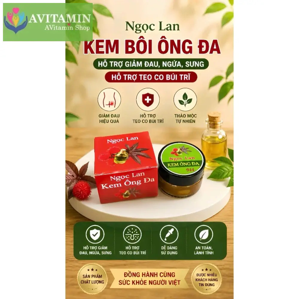 Cao bôi trĩ cây thầu dầu tía Ông Đa 1 hộp sử dụng 30 ngày đến 40 ngày.