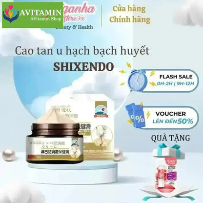 Cao tan hạch bạch huyết SHIXENDO Nhật Bản 30g, Kem bôi tan hạch Nhật Bản, teo u hạch, loại bỏ u hạch to, hết sưng đau - AVITAMINSHOP.COM
