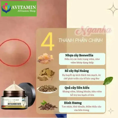 Cao tan hạch bạch huyết SHIXENDO Nhật Bản 30g, Kem bôi tan hạch Nhật Bản, teo u hạch, loại bỏ u hạch to, hết sưng đau - AVITAMINSHOP.COM