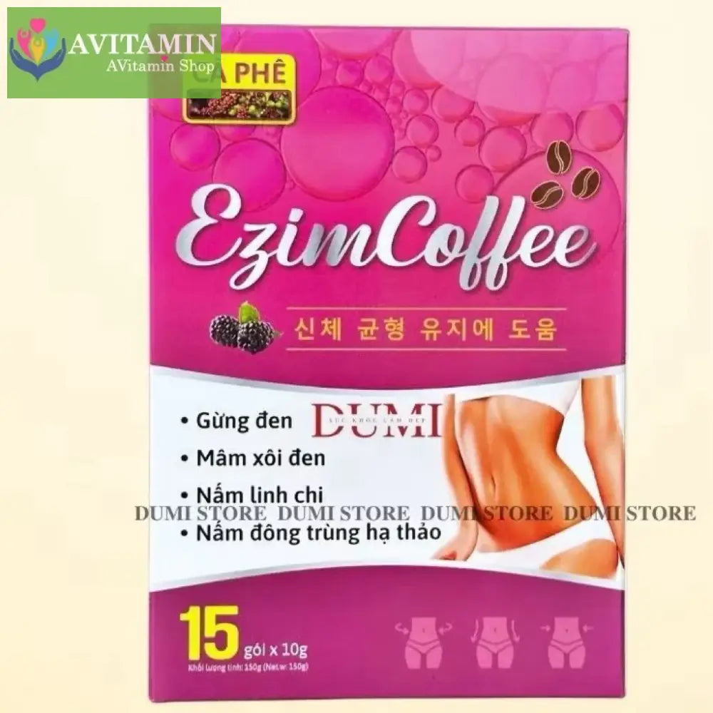 Càphê Giảm Cân Gừng Đen Mâm Xôi Đen 15gói