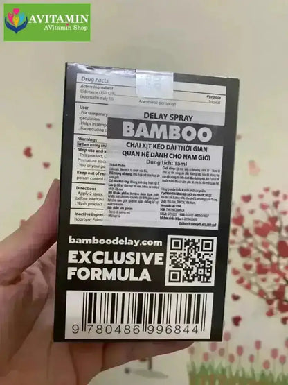 Chai xịt Bamboo Delay Black Power bí quyết kéo dài cuộc yêu - AVITAMINSHOP.COM