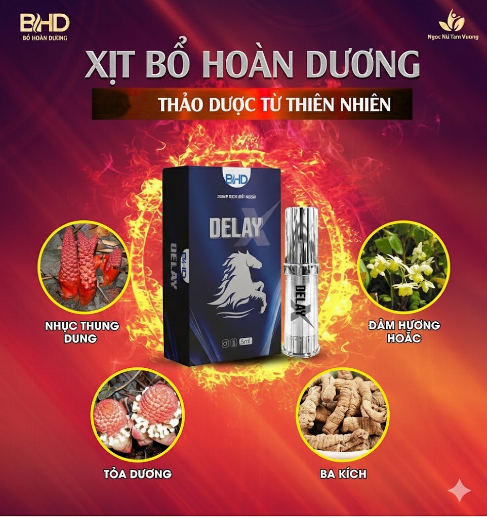 CHAI XỊT BỔ HOÀN DƯƠNG DELAY CHÍNH HÃNG - NGỌC NỮ TÂM VƯƠNG - AVITAMINSHOP.COM