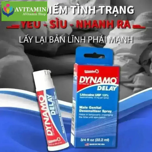Chai xịt chống xuất tinh sớm Dynamo Delay từ Mỹ – Kéo dài thời gian quan hệ và tăng khoái cảm với 1 xịt - AVITAMINSHOP.COM