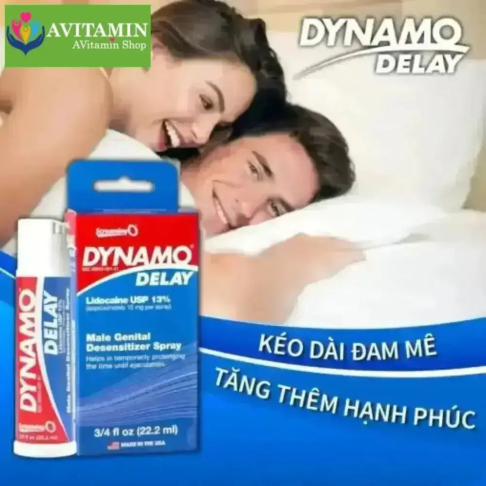 Chai xịt chống xuất tinh sớm Dynamo Delay từ Mỹ – Kéo dài thời gian quan hệ và tăng khoái cảm với 1 xịt - AVITAMINSHOP.COM