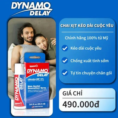 Chai xịt chống xuất tinh sớm Dynamo Delay từ Mỹ – Kéo dài thời gian quan hệ và tăng khoái cảm với 1 xịt - AVITAMINSHOP.COM