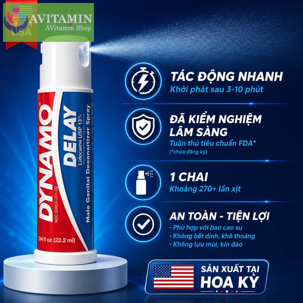 Chai Xịt Dynamo Delay Chính Hãng – Kéo Dài Thời Gian Yêu