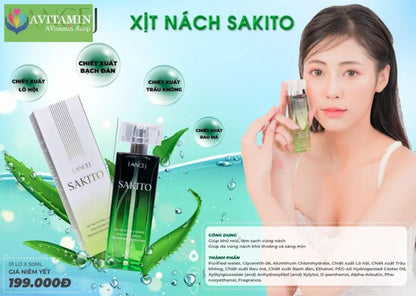 Chai Xịt Sakito Khử Mùi Hôi Nách Chính Hãng