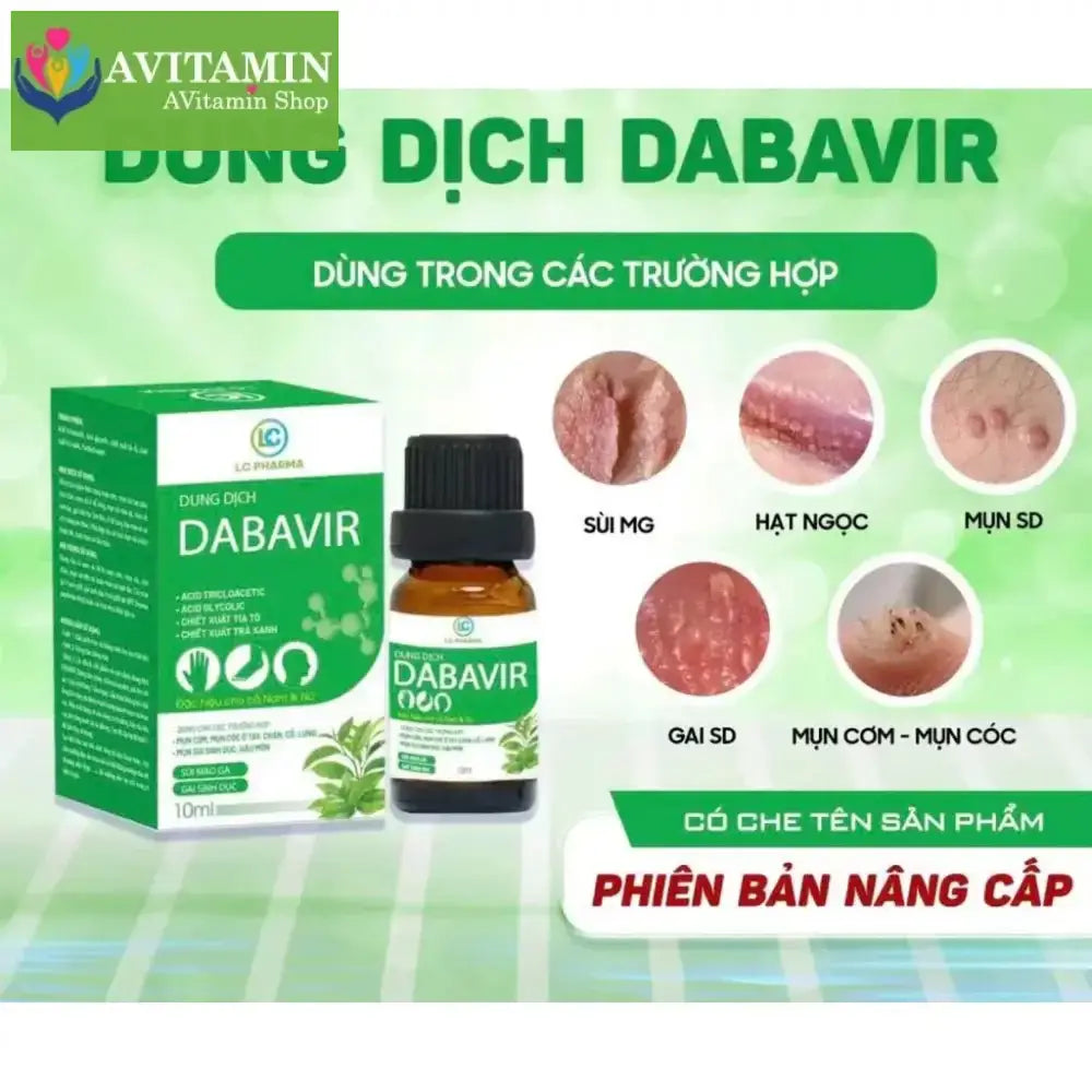 (Che Tên) Dung dịch chấm rụng hạt ngọc, sùi MG TCA DABAVIR hỗ trợ cải thiện nốt mụn liti, gai SG - AVITAMINSHOP.COM