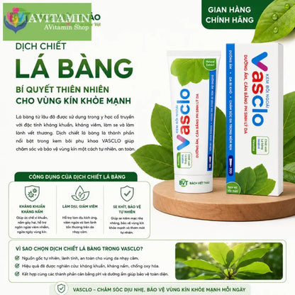 [Che Tên] Gel Bôi Phụ Khoa VASCLO Hỗ Trợ Giảm Nấm Ngứa Nấm Candida Chăm Sóc Vùng Kín Nam Nữ