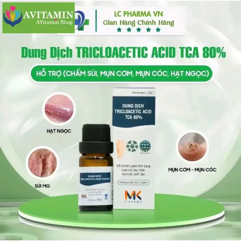 (Che Tên SP)Dung dịch chấm sùi Tricloacetic Acid TCA 80% MK pharma - AVITAMINSHOP.COM