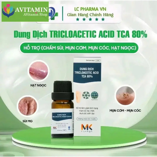 (Che Tên SP)Dung dịch chấm sùi Tricloacetic Acid TCA 80% MK pharma - AVITAMINSHOP.COM