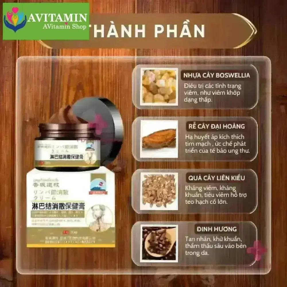 {CHÍNH HÃNG} - Kem Tan Hạch Cổ Truyền Nhật Bản, Teo U Hạch, Kem Mỡ Tiêu Tan Hạch Bạch Huyết Shixendo CAO CẤP - AVITAMINSHOP.COM