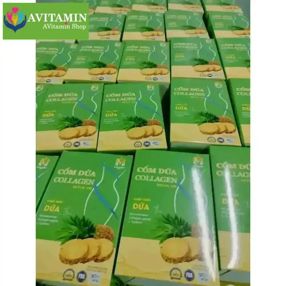 Cốm Dứa Collagen Detox Vip, Detox dứa bổ sung collagen, làm đẹp da, đẹp dáng, chống lão hoá da - AVITAMINSHOP.COM