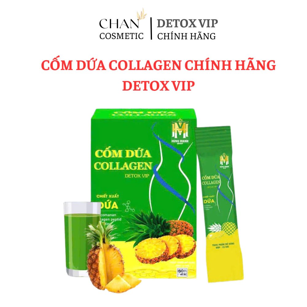 Cốm Dứa Collagen Detox Vip, Detox dứa bổ sung collagen, làm đẹp da, đẹp dáng, chống lão hoá da - AVITAMINSHOP.COM