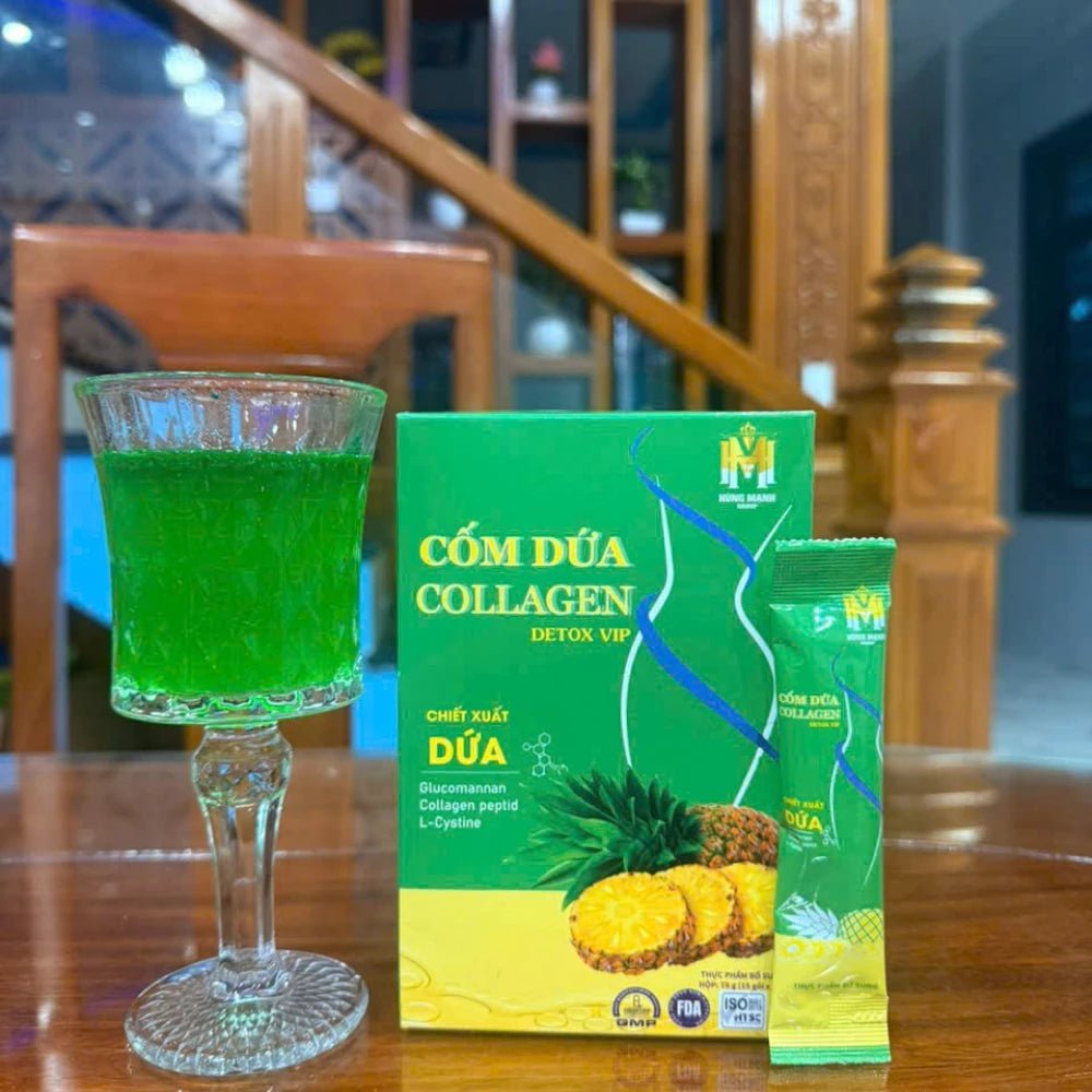 Cốm Dứa Collagen Detox Vip, Detox dứa bổ sung collagen, làm đẹp da, đẹp dáng, chống lão hoá da - AVITAMINSHOP.COM