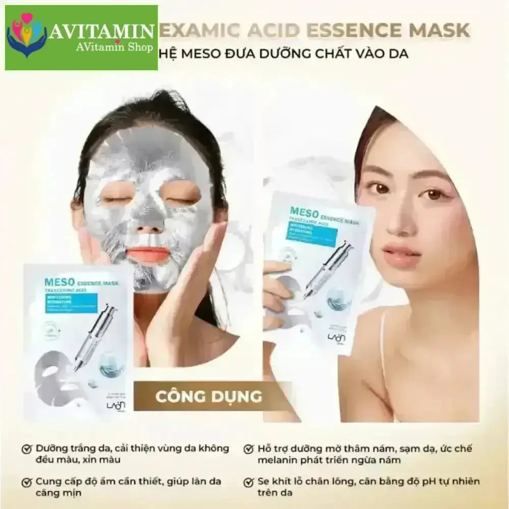 Combo 10 Miếng Mặt Nạ Trắng Da Chống Lão Hoá Laon Fresh Meso Essence Mask Lifting Care Whitening Nourishing 30mlx10 - AVITAMINSHOP.COM