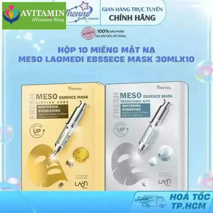 Combo 10 Miếng Mặt Nạ Trắng Da Chống Lão Hoá Laon Fresh Meso Essence Mask Lifting Care Whitening Nourishing 30mlx10 - AVITAMINSHOP.COM