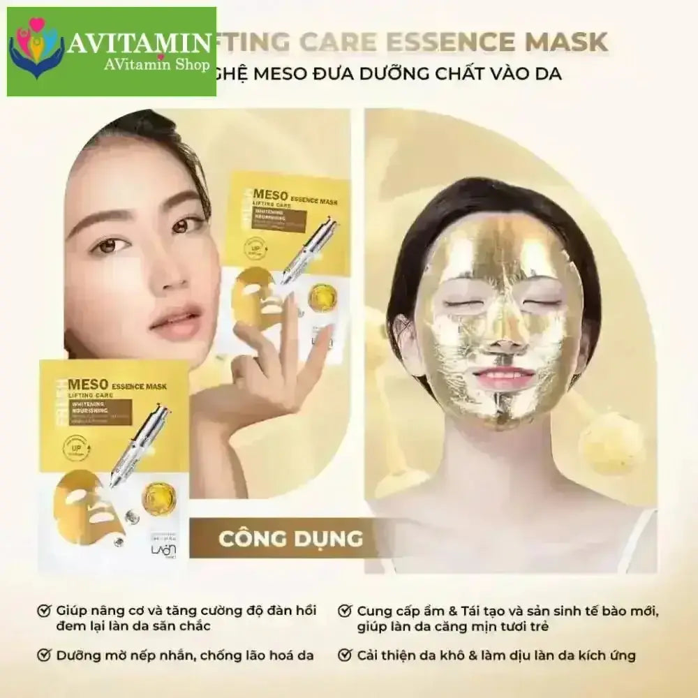Combo 10 Miếng Mặt Nạ Trắng Da Chống Lão Hoá Laon Fresh Meso Essence Mask Lifting Care Whitening Nourishing 30mlx10 - AVITAMINSHOP.COM