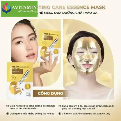 Combo 10 Miếng Mặt Nạ Trắng Da Chống Lão Hoá Laon Fresh Meso Essence Mask Lifting Care Whitening Nourishing 30mlx10 - AVITAMINSHOP.COM