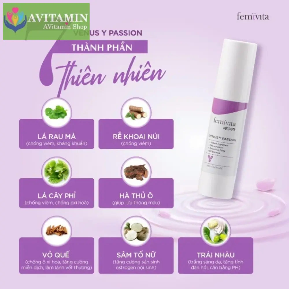Combo 2 Gel Venus Femivita - Hỗ trợ tăng cảm hứng giảm hô hạn chăm sóc ’cô bé’ ra nước nhờn tự nhiên