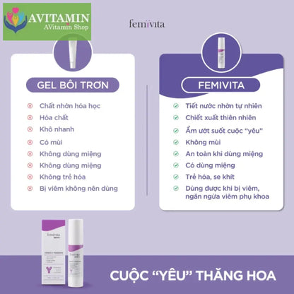 Combo 2 Gel Venus Femivita - Hỗ trợ tăng cảm hứng giảm hô hạn chăm sóc ’cô bé’ ra nước nhờn tự nhiên