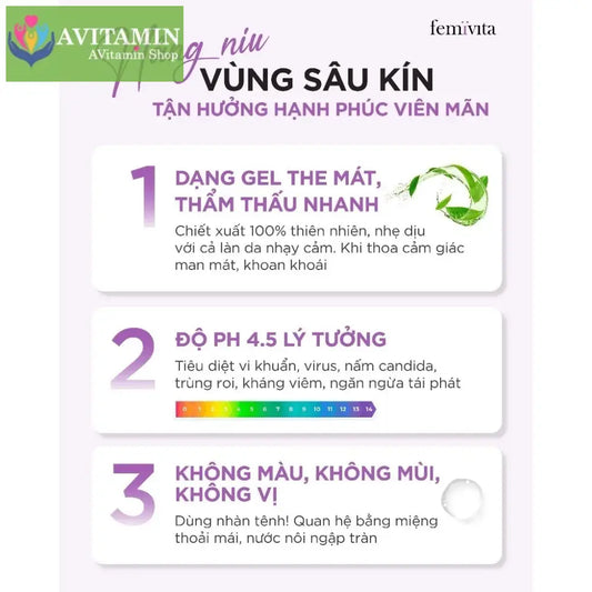 Combo 2 Gel Venus Femivita - Hỗ trợ tăng cảm hứng giảm hô hạn chăm sóc ’cô bé’ ra nước nhờn tự nhiên