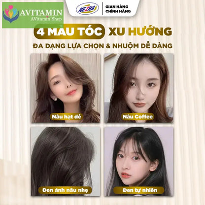 Dầu Gội Thảo Dược Phủ Bạc NEZHA 400ml Chính Hãng Đen Tự Nhiên Giữ Màu Lâu
