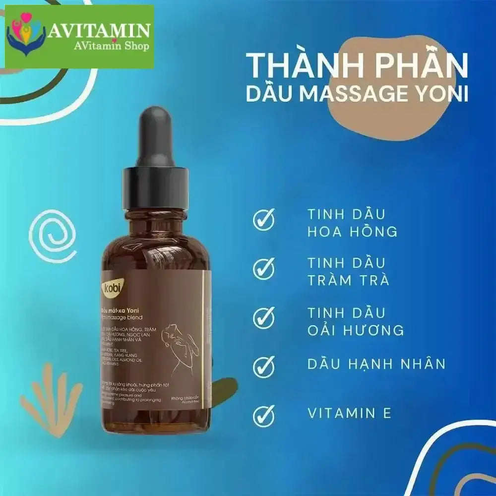 Dầu massage yoni body Kobi giúp cải thiện cảm xúc kéo dài cuộc yêu - 100ml - AVITAMINSHOP.COM