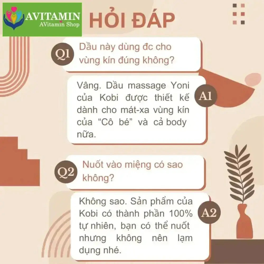 Dầu massage yoni body Kobi giúp cải thiện cảm xúc kéo dài cuộc yêu - 100ml - AVITAMINSHOP.COM