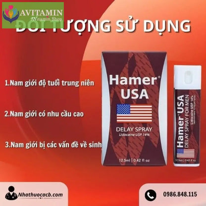 HAMER USA - Chai Xịt Kéo Dài Thời Gian Quan Hệ