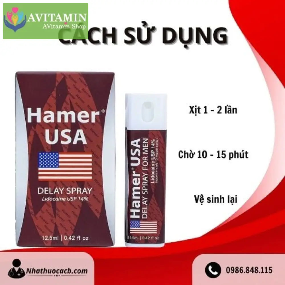 HAMER USA - Chai Xịt Kéo Dài Thời Gian Quan Hệ