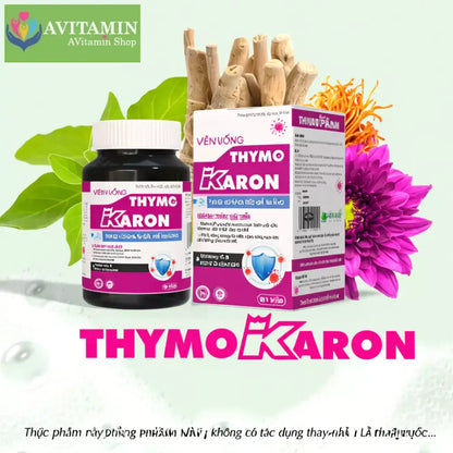 [HỖ TRỢ ĐÀO THẢI H.P.V] Viên Uống THYMOKARON Hỗ Trợ Tăng Miễn Dịch - Hỗ Trợ Xử Lý Sùi