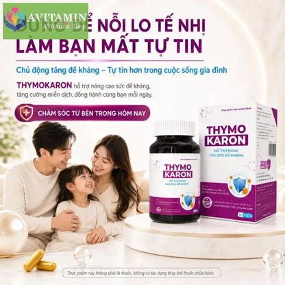 [HỖ TRỢ ĐÀO THẢI H.P.V] Viên Uống THYMOKARON Hỗ Trợ Tăng Miễn Dịch - Hỗ Trợ Xử Lý Sùi