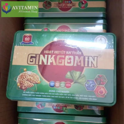 Hoạt Huyết An Thần GINKGOMIN Hộp sắt 60 viên