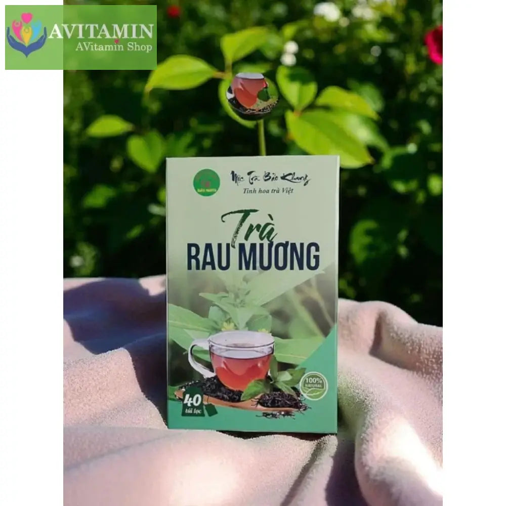 Hộp 40 gói trà rau mương Bảo Khang trà túi lọc rau mương thảo mộc tự nhiên đồ uống mỗi ngày